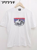 ◇ CAMP7 キャンプセブン ロゴ プリント 半袖 Tシャツ カットソー サイズL ホワイト メンズ_画像2