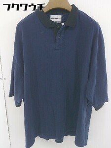 ◇ EDIFICE エディフィス 半袖 ポロシャツ サイズL ネイビー ブラック系 メンズ