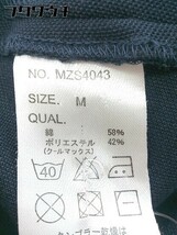 ◇ MENZ-STYLE メンズスタイル 薄手 2B シングル 七分袖 テーラードジャケット サイズ M ネイビー メンズ_画像6