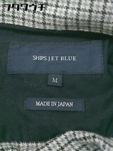 ◇ ◎ SHIPS JET BLUE シップスジェットブルー チェック 長袖 シャツ ブラウス サイズM グレー ブラック メンズ_画像4