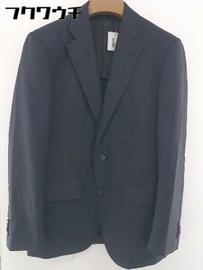 ◇ THE SUIT COMPANY ザ スーツカンパニー ストライプ 長袖 テーラード ジャケット サイズ165cm-8Drop ネイビー メンズ