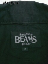 ◇ BEAMS ビームス リネン混 五分袖 ジャケット サイズS ブラック メンズ_画像4