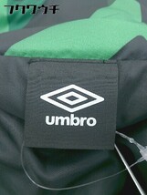 ◇ UMBRO アンブロ ハーフジップ ロゴ 刺繍 長袖 中綿ジャケット サイズM グリーン ブラック メンズ_画像4