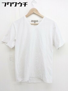 ◇ A day in the life UNITED ARROWS アデイインザライフ Vネック 半袖 Tシャツ カットソー サイズM ホワイト メンズ