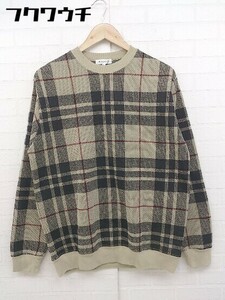 * THE SHOP TK The shop tea ke- check reverse side nappy sweatshirt size L beige group men's 