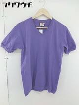 ◇ Goodwear グッドウェア USA製 Vネック 半袖 Tシャツ カットソー サイズM パープル メンズ_画像2