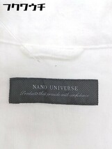 ◇ nano universe ナノユニバース ボタンダウン BD 長袖 シャツ サイズM ホワイト メンズ_画像4