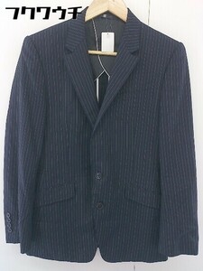 ◇ SUIT SELECT スーツセレクト ストライプ テーラード ジャケット サイズY4 ネイビー メンズ