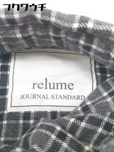 ◇ relume レリューム JOURNAL STANDARD チェック 長袖 シャツ サイズ2 グレー系 メンズ_画像4