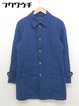 ■ ◎ green label relaxing UNITED ARROWS ライナー付き リネン混 長袖 コート サイズL ブルー系 メンズ_画像2