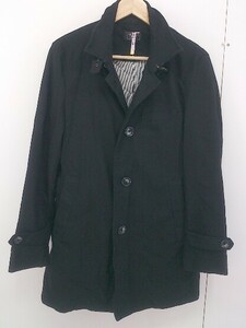 ◇ ◎ CROWDED CLOSET by MEN'S BIGI ヘリンボーン 長袖 コート サイズ2 ブラック メンズ
