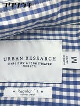 ◇ ◎ URBAN RESEARCH アーバンリサーチ チェック 長袖 シャツ サイズM ホワイト ブルー系 メンズ_画像6