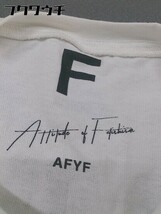 ◇ rovtski ロフトスキー AFYF 五分袖 Tシャツ カットソー ホワイト ブラック系 メンズ_画像4