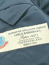 ◇ TOMORROWLAND トゥモローランド Super 140's ピンストライプ 2B 長袖 テーラード ジャケット サイズ42 ブラック メンズ_画像5