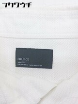 ◇ EDIFICE エディフィス 五分袖 ポロシャツ サイズS ホワイト メンズ_画像4