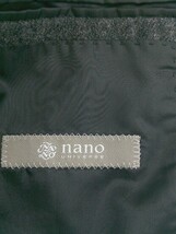 ◇ nano universe ナノ ユニバース ウール シングル2B 長袖 テーラード ジャケット サイズ44 グレー メンズ_画像7