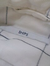 ◇ ◎ SHIPS シップス チェック 長袖 シャツ オフホワイト ブラック メンズ_画像4