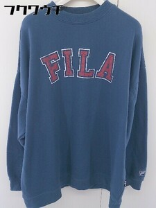 ◇ FILA フィラ スウェット 長袖 トレーナー サイズM ネイビー メンズ