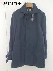 ◇ ORIHICA オリヒカ 長袖 ステンカラーコート サイズS ネイビー メンズ