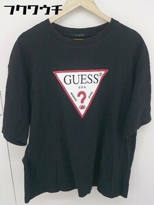 ◇ GUESS ゲス プリント 半袖 Tシャツ カットソー サイズM ブラック メンズ