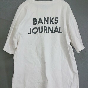 ◇ BANK JOURNAL 丸首 ワンポイント 半袖 Tシャツ カットソー サイズL ホワイト メンズの画像3