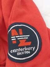 ◇ CANTERBURY カンタベリー 鹿の子 半袖 ポロシャツ サイズM レッド メンズ_画像4