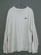 ◇ Lee X LINDM 別注 リー 刺繍ロゴ 長袖 Tシャツ カットソー サイズM ホワイト メンズ_画像2