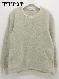 ◇ green label relaxing UNITED ARROWS フリース 長袖 トレーナー サイズ M アイボリー系 メンズ