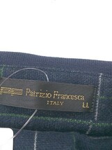 ◇ Patrizio Francesca チェック 長袖 ポロシャツ サイズLL ネイビー メンズ_画像6