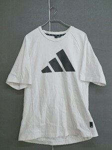 ◇ adidas アディダス ロゴ 半袖 Tシャツ カットソー サイズ M ホワイト ブラック メンズ