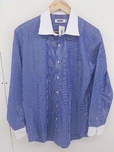 ◇ TEIJIN MEN'S SHOP テイジンメンズショップ ストライプ 長袖 シャツ サイズ42/84 ブルー ホワイト メンズ