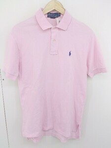 ◇ Polo by Ralph Lauren ポロ バイ ラルフローレン 半袖 ポロシャツ サイズM 175/96A ライトピンク メンズ