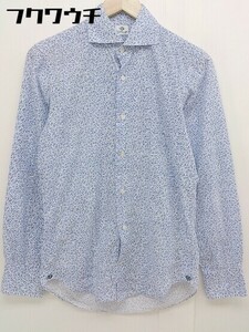 ◇ ◎ BEAMS HEART ビームス ハート 花柄 長袖 シャツ サイズS ブルー系 メンズ