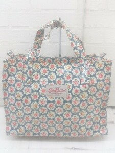 ◇ Cath Kidston キャスキッドソン 花柄 ハンド トート バッグ ネイビー マルチ レディース メンズ P