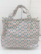 ◇ Cath Kidston キャスキッドソン 花柄 ハンド トート バッグ ネイビー マルチ レディース メンズ P_画像3