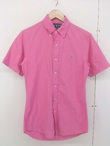 ◇ ◎ RALPH LAUREN ラルフローレン ビッグポニー 半袖 シャツ サイズXS 165/88A ピンク メンズ