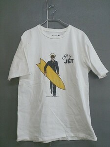 ◇ CAL O LINE キャル オー ライン 丸首 半袖 Tシャツ カットソー サイズM ホワイト メンズ