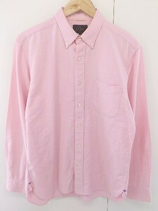 ◇ BEAMS ビームス ボタンダウン BD 長袖 シャツ サイズM ピンク メンズ