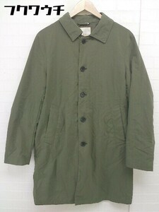 ◇ green label relaxing グリーンレーベル UNITED ARROWS 長袖 ステンカラー コート サイズM カーキ メンズ