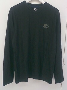 ◇ JUNHASHIMOTO X NANO UNIVERSE STARTER BLACK LABEL Vネック 装飾 長袖 Tシャツ カットソー サイズS ブラック メンズ