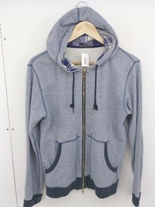 ◇ MEN'S MELROSE メンズ メルローズ 長袖 ジップアップ パーカー サイズ3 ブルー ネイビー系 メンズ