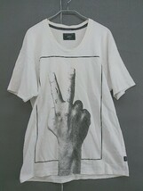 ◇ GLAMB グラム 丸首 半袖 Tシャツ カットソー サイズ2 ホワイト メンズ_画像2