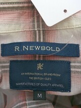 ◇ R.NEWBOLD アール ニューボールド チェック 半袖 シャツ サイズM ホワイト レッド ブラック系 メンズ_画像7