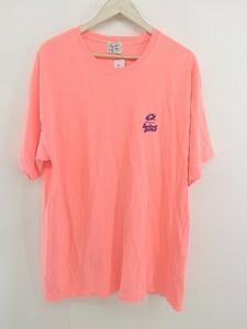 ◇ BONJOUR-BONSOIR ボンジュール・ボンソワール 大きいサイズ 半袖 Tシャツ カットソー サイズXL オレンジ系 メンズ