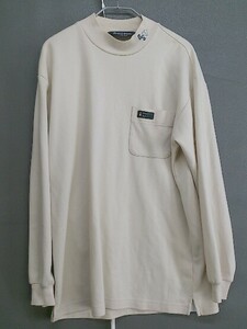 ◇ MUNSINGWEAR GRAND SLAM ゴルフウェア ハイネック 長袖 カットソー サイズM ライトベージュ メンズ