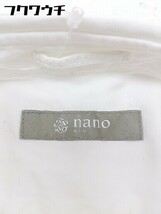 ◇ nano universe ナノユニバース 長袖 シャツ サイズS ホワイト系 メンズ_画像4