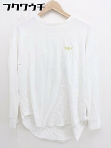 ◇ MILKFED ミルクフェド 刺繍 ロゴ 長袖 Tシャツ カットソー サイズO ホワイト メンズ