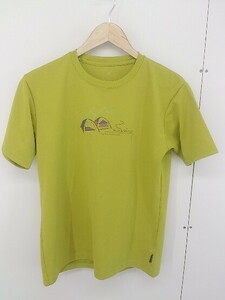 ◇ MIZUNO ミズノ フロントデザイン 半袖 Tシャツ カットソー サイズM ライトグリーン系 メンズ