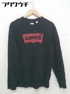 ◇ Levi's リーバイス プリントロゴ 長袖 トレーナー サイズM ブラック メンズ