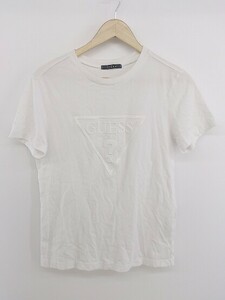 ◇ GUESS ゲス ロゴ 半袖 Tシャツ カットソー サイズS オフホワイト系 メンズ P